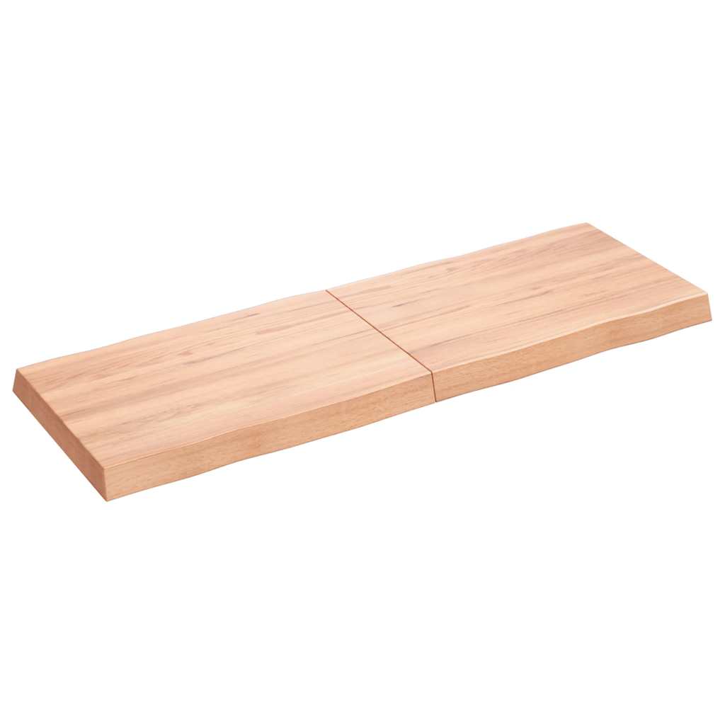 vidaXL Plateau de table 120x40x(2-6) cm en bois massif traité avec bord naturel