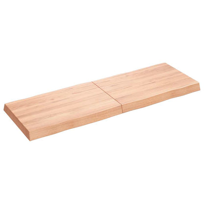 vidaXL Plateau de table 120x40x(2-6) cm en bois massif traité avec bord naturel