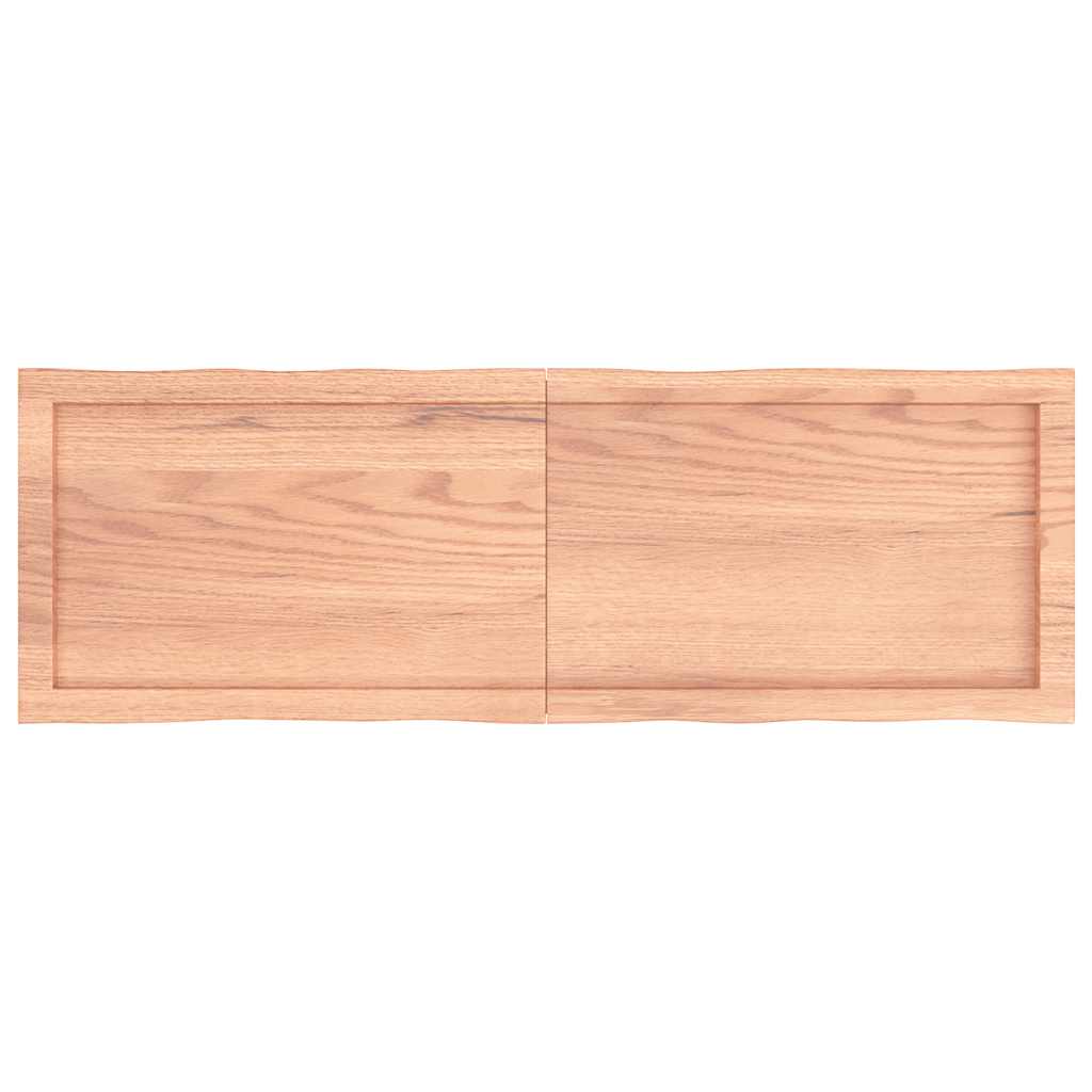 vidaXL Plateau de table 120x40x(2-6) cm en bois massif traité avec bord naturel