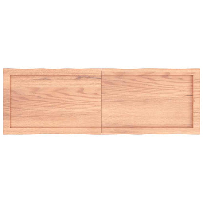 vidaXL Plateau de table 120x40x(2-6) cm en bois massif traité avec bord naturel