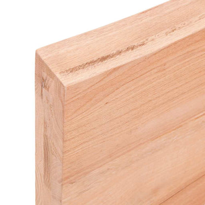 vidaXL Plateau de table 120x40x(2-6) cm en bois massif traité avec bord naturel