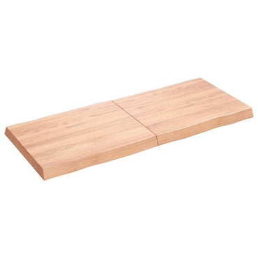 vidaXL Plateau de table 120x50x(2-6) cm en bois massif traité avec bord naturel