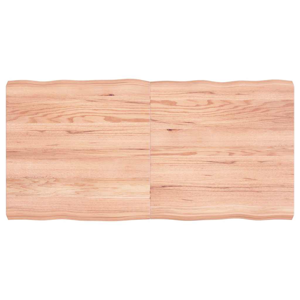 vidaXL Plateau de table 120x60x(2-6) cm en bois massif traité avec bord naturel