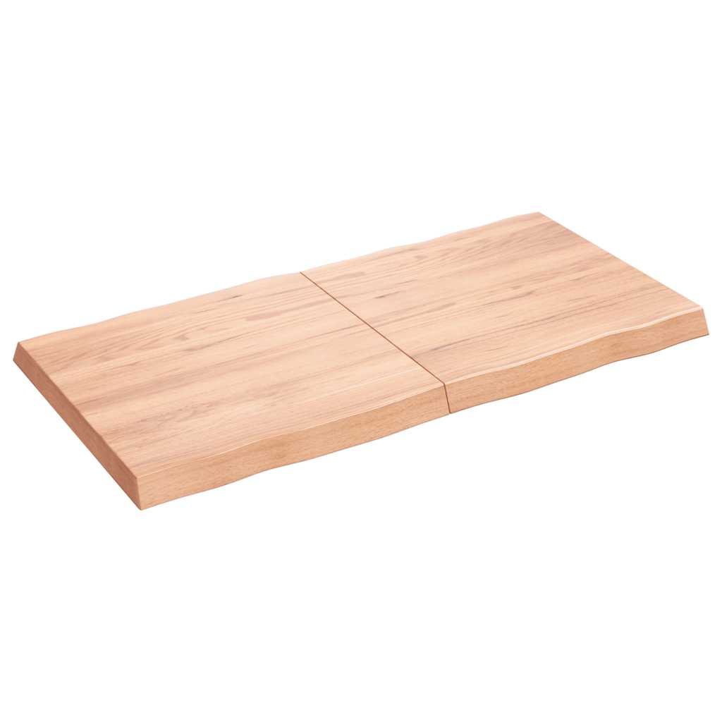 vidaXL Plateau de table 120x60x(2-6) cm en bois massif traité avec bord naturel