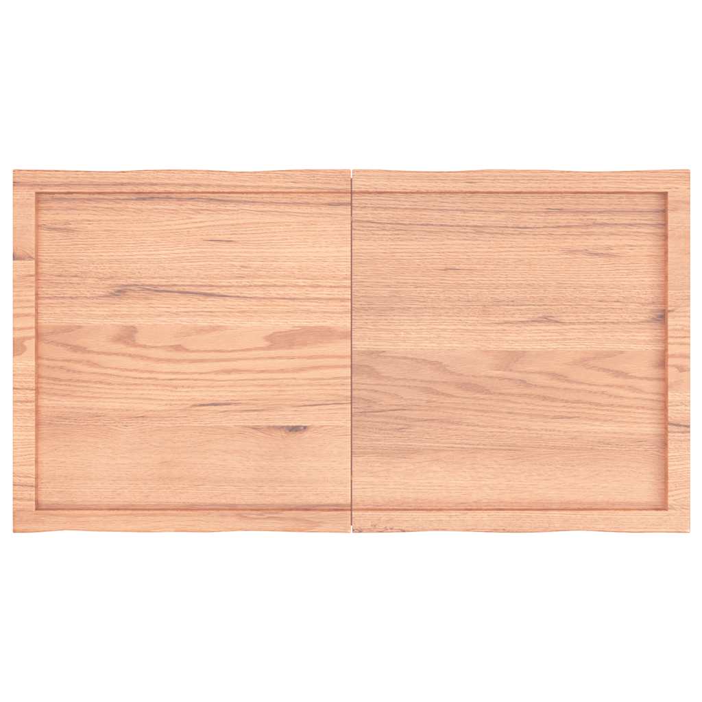 vidaXL Plateau de table 120x60x(2-6) cm en bois massif traité avec bord naturel