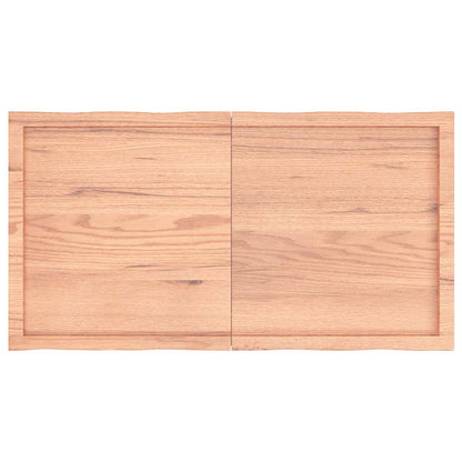 vidaXL Plateau de table 120x60x(2-6) cm en bois massif traité avec bord naturel
