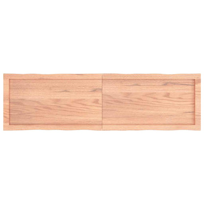 vidaXL Tischplatte 140x40x(2-4) cm Massivholz Behandelt Baumkante