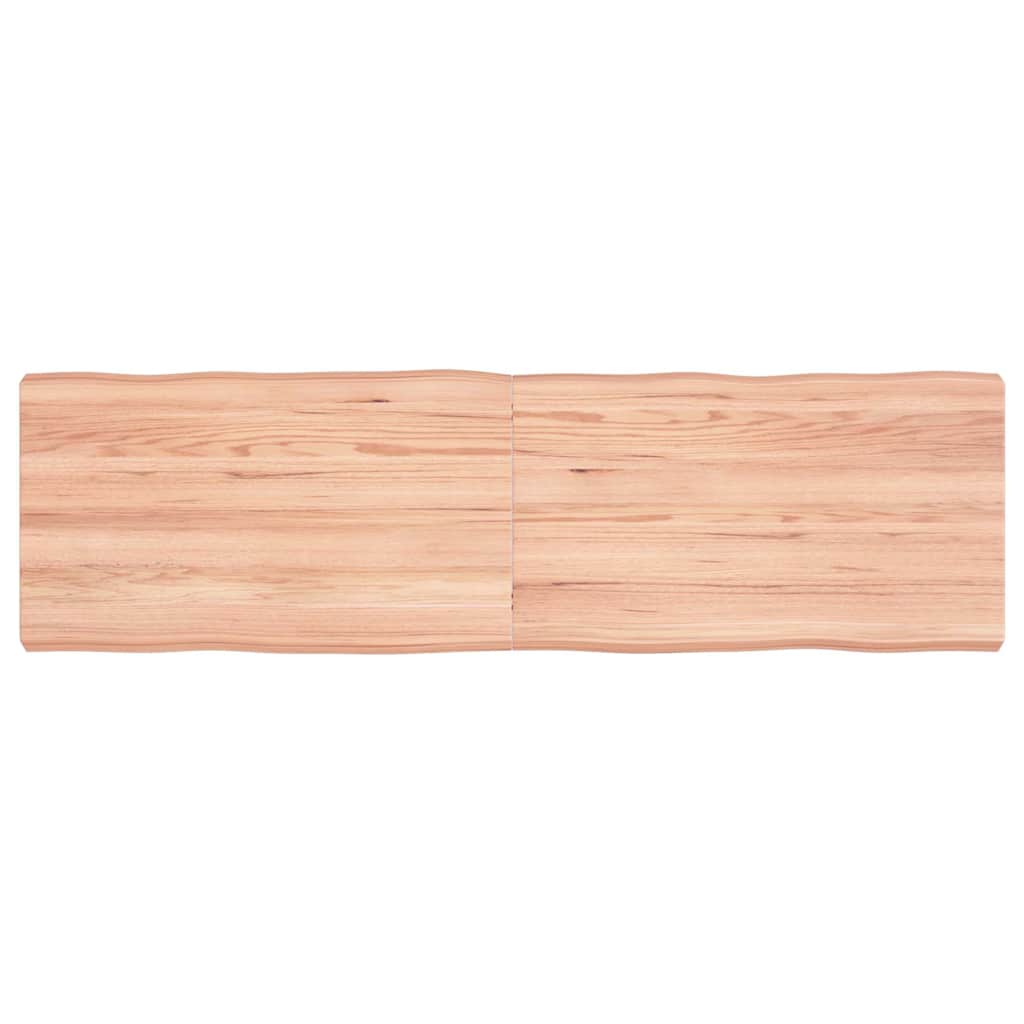vidaXL Tischplatte 140x40x(2-6) cm Massivholz Behandelt Baumkante