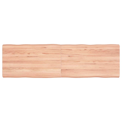 vidaXL Tischplatte 140x40x(2-6) cm Massivholz Behandelt Baumkante