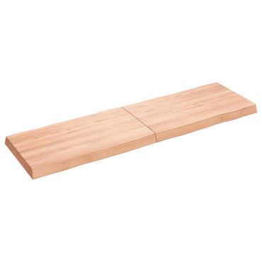 vidaXL Tischplatte 140x40x(2-6) cm Massivholz Behandelt Baumkante