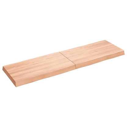 vidaXL Tischplatte 140x40x(2-6) cm Massivholz Behandelt Baumkante