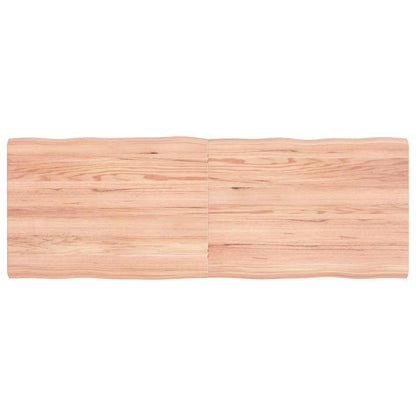 vidaXL Tischplatte 140x50x(2-4) cm Massivholz Behandelt Baumkante