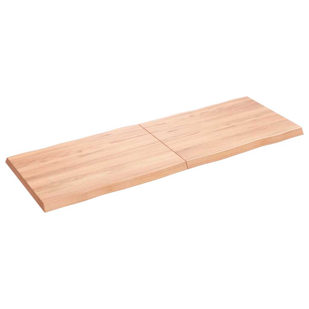 vidaXL Tischplatte 140x50x(2-4) cm Massivholz Behandelt Baumkante
