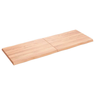 vidaXL Tischplatte 140x50x(2-4) cm Massivholz Behandelt Baumkante