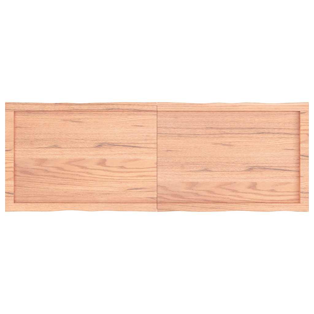 vidaXL Tischplatte 140x50x(2-4) cm Massivholz Behandelt Baumkante