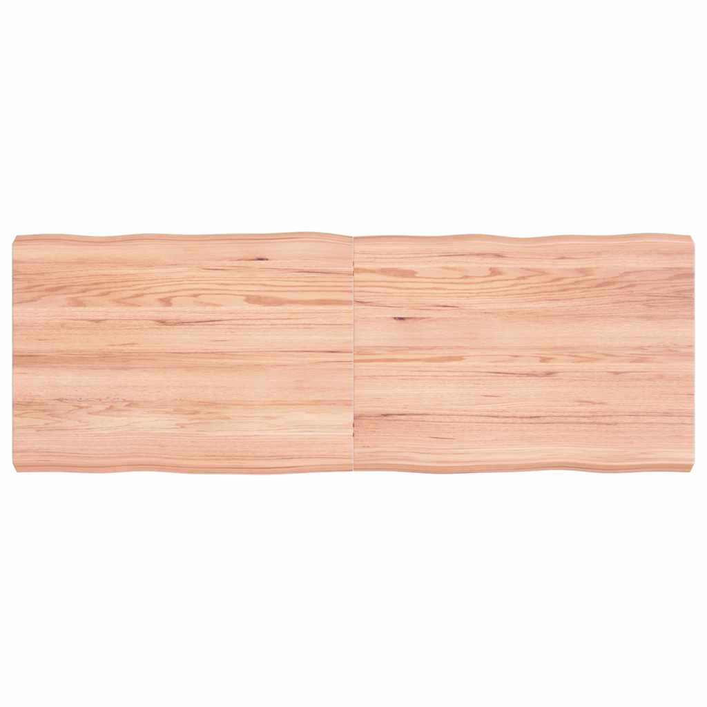 vidaXL Tischplatte 140x50x(2-6) cm Massivholz Behandelt Baumkante