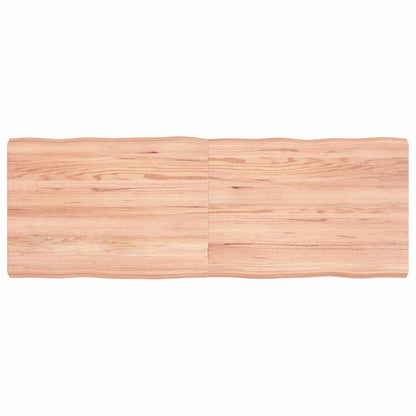 vidaXL Tischplatte 140x50x(2-6) cm Massivholz Behandelt Baumkante