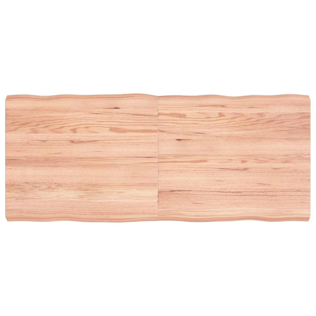 vidaXL Tischplatte 140x60x(2-6) cm Massivholz Behandelt Baumkante