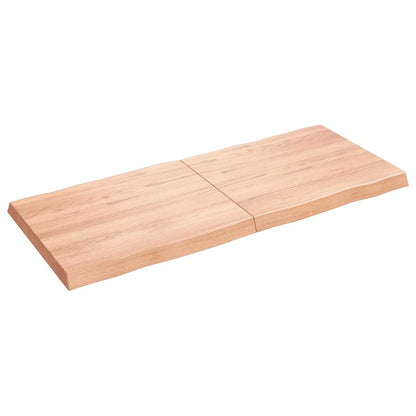 vidaXL Tischplatte 140x60x(2-6) cm Massivholz Behandelt Baumkante