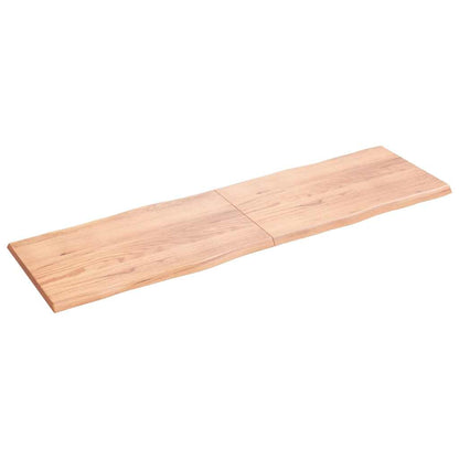 vidaXL Tischplatte 200x60x(2-4) cm Massivholz Behandelt Baumkante
