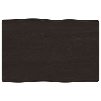 vidaXL Plateau de table 60x40x(2-4) cm bois massif bords naturels traité