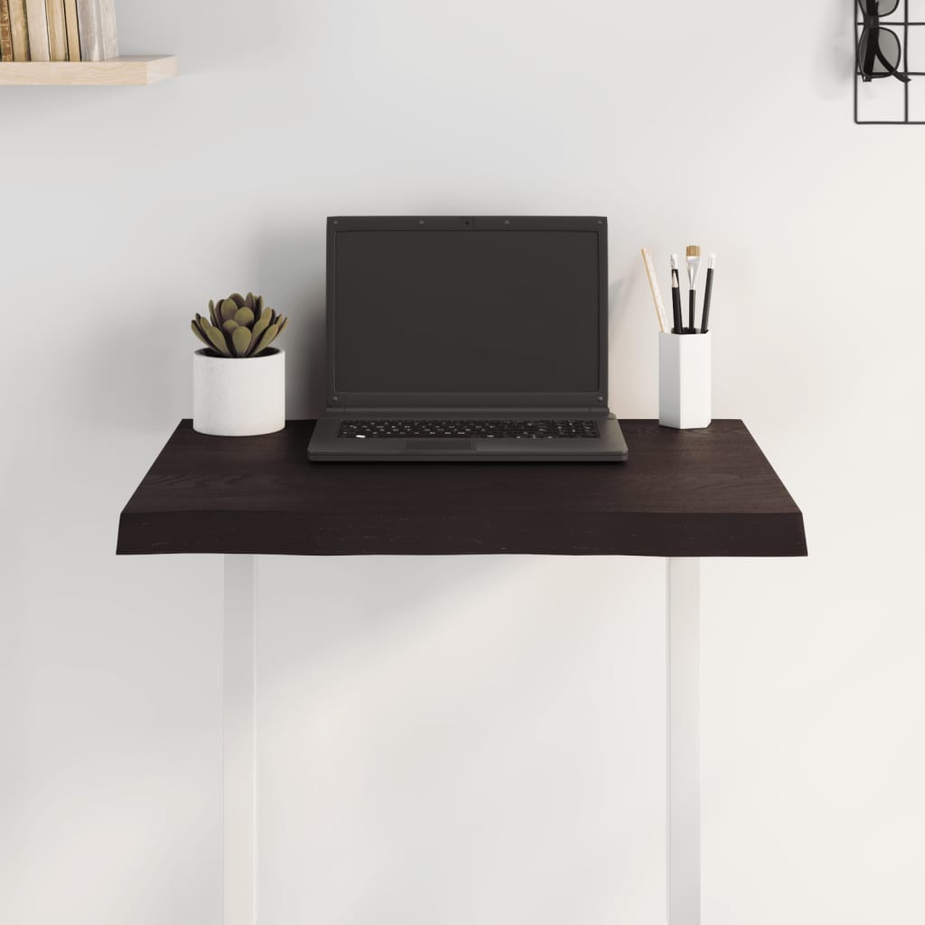 vidaXL Plateau de table 60x40x(2-4) cm bois massif bords naturels traité