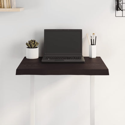 vidaXL Plateau de table 60x40x(2-4) cm bois massif bords naturels traité