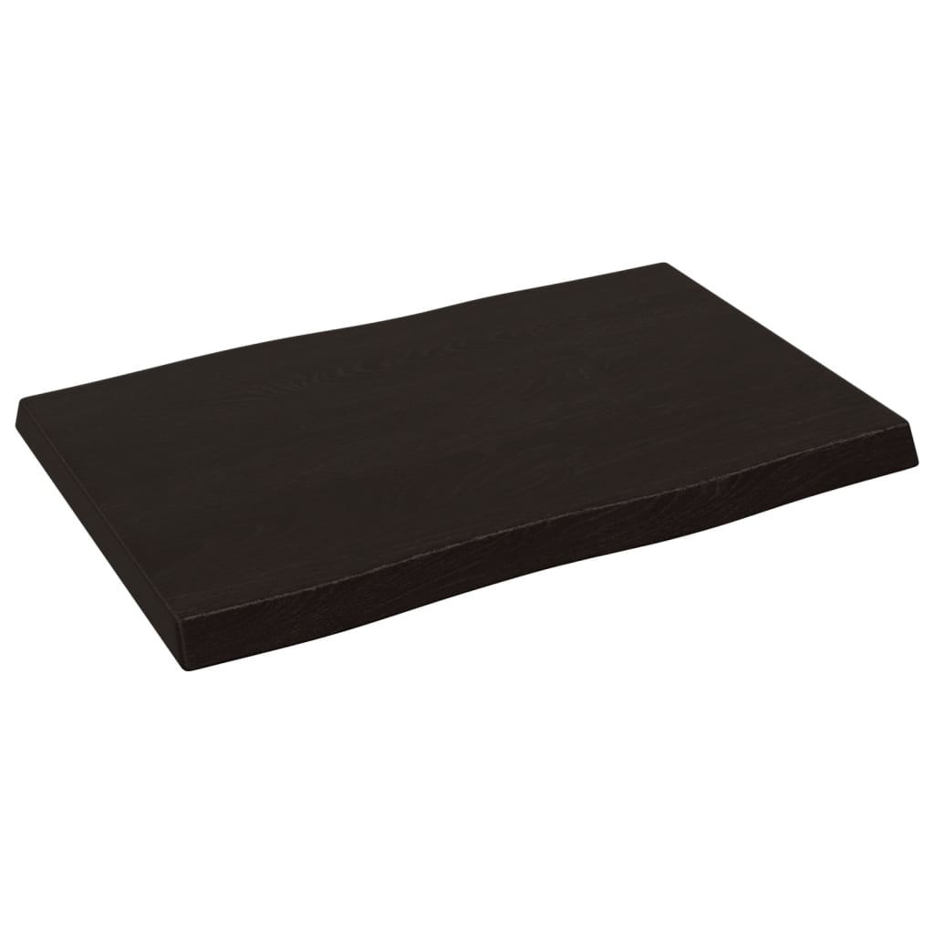 vidaXL Plateau de table 60x40x(2-4) cm bois massif bords naturels traité
