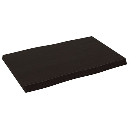 vidaXL Plateau de table 60x40x(2-4) cm bois massif bords naturels traité