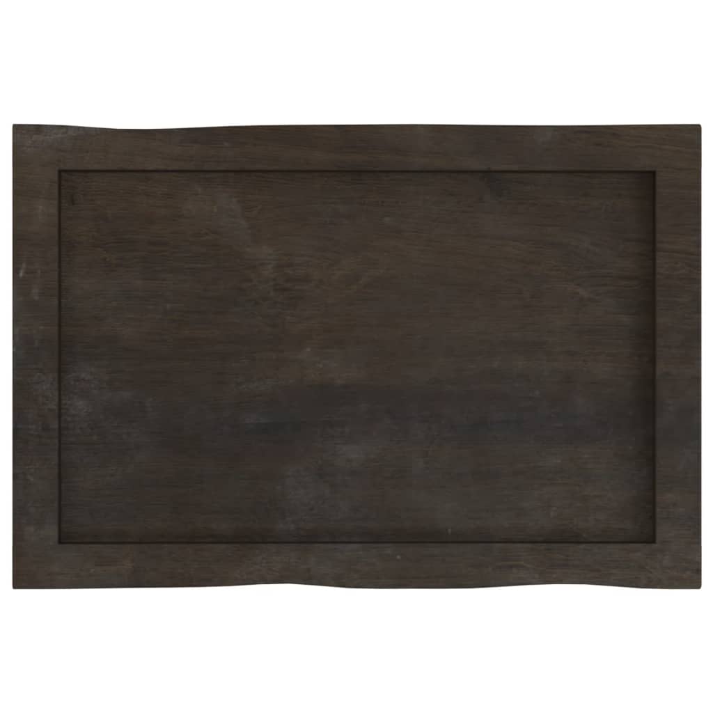 vidaXL Plateau de table 60x40x(2-4) cm bois massif bords naturels traité