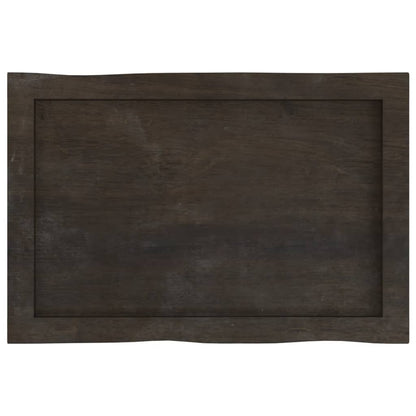 vidaXL Plateau de table 60x40x(2-4) cm bois massif bords naturels traité