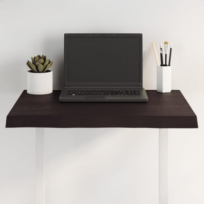vidaXL Plateau de table 60x40x(2-4) cm bois massif bords naturels traité