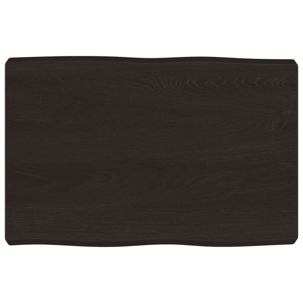 vidaXL Tischplatte 60x40x(2-6) cm Massivholz Behandelt Baumkante
