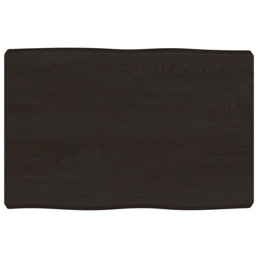vidaXL Plateau de table 60x40x(2-6) cm en bois massif traité avec bords naturels