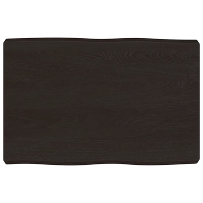 vidaXL Tischplatte 60x40x(2-6) cm Massivholz Behandelt Baumkante