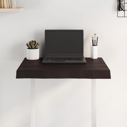 vidaXL Tischplatte 60x40x(2-6) cm Massivholz Behandelt Baumkante