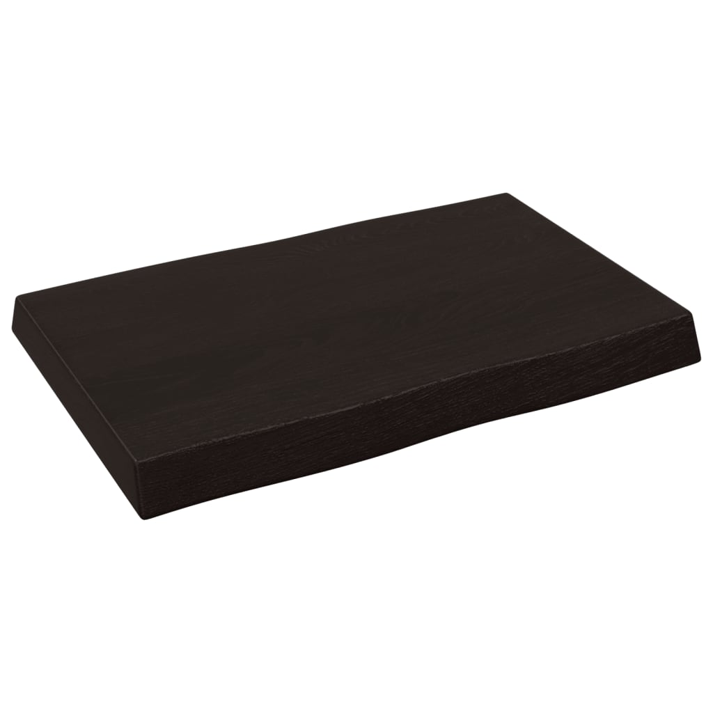 vidaXL Tischplatte 60x40x(2-6) cm Massivholz Behandelt Baumkante