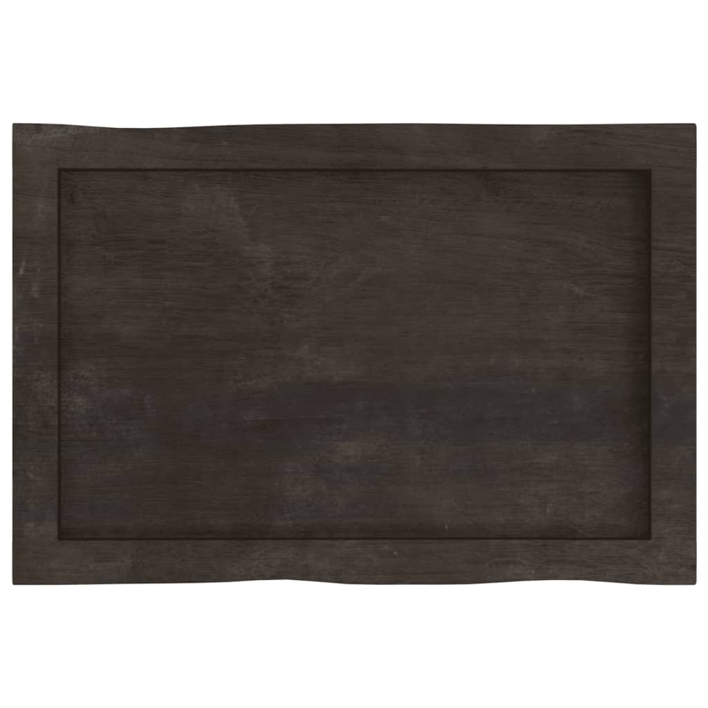 vidaXL Tischplatte 60x40x(2-6) cm Massivholz Behandelt Baumkante