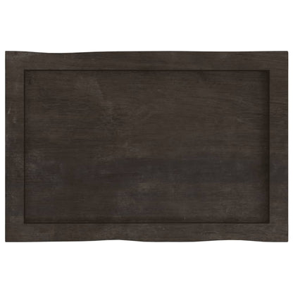vidaXL Tischplatte 60x40x(2-6) cm Massivholz Behandelt Baumkante