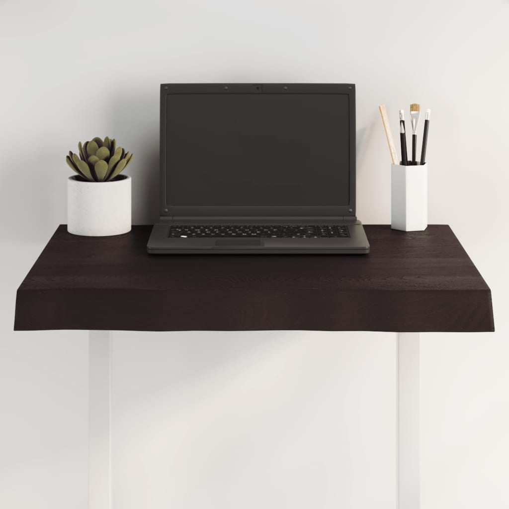 vidaXL Tischplatte 60x40x(2-6) cm Massivholz Behandelt Baumkante