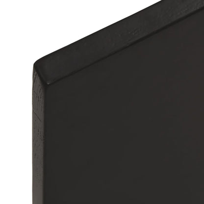 vidaXL Plateau de table 60x50x2 cm en chêne massif traité, bord naturel