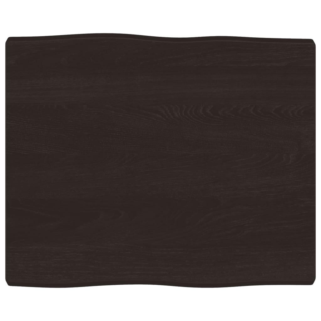 vidaXL Plateau de table 60x50x(2-4) cm Bois massif traité Bords naturels