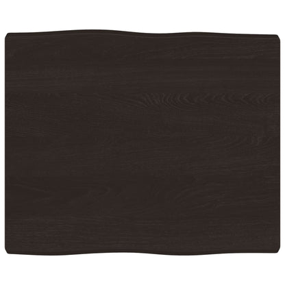 vidaXL Plateau de table 60x50x(2-4) cm Bois massif traité Bords naturels