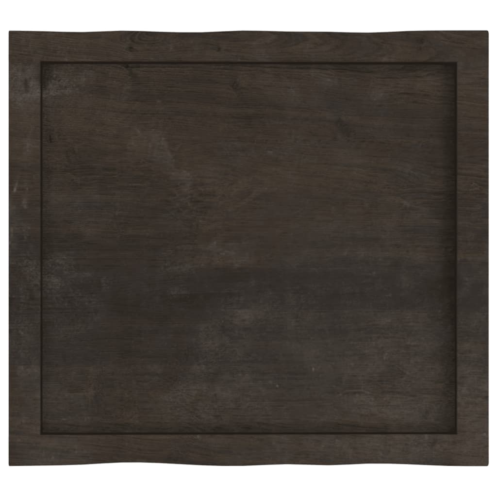 vidaXL Plateau de table 60x50x(2-4) cm Bois massif traité Bords naturels