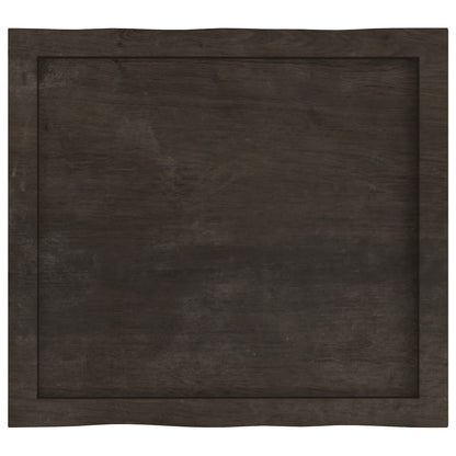 vidaXL Plateau de table 60x50x(2-4) cm Bois massif traité Bords naturels