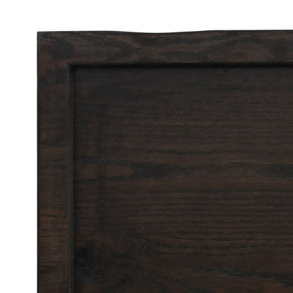 vidaXL Plateau de table 60x50x(2-4) cm Bois massif traité Bords naturels
