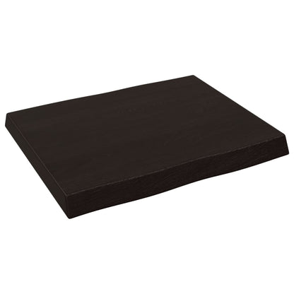 vidaXL Plateau de table 60x50x(2-6) cm Bois massif traité Bords naturels