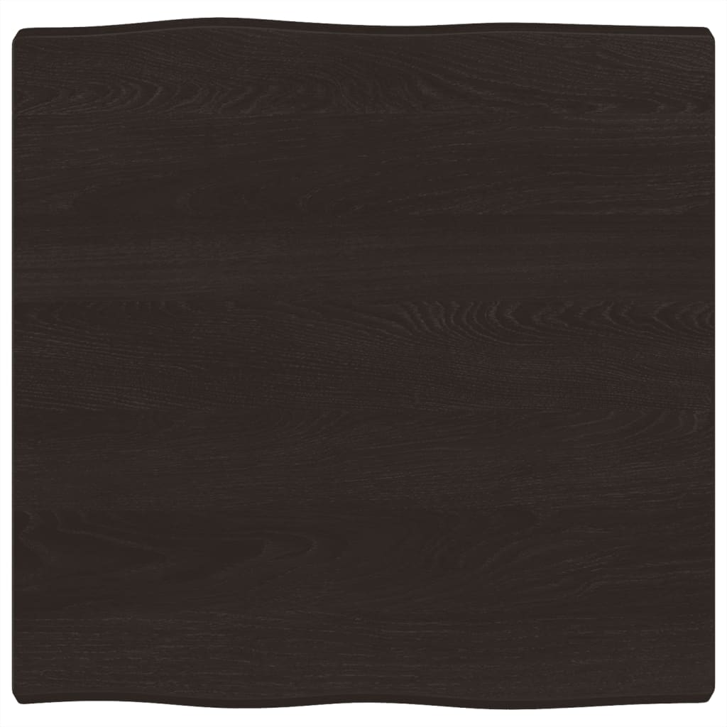 vidaXL Plateau de table 60x60x(2-4) cm Bois massif traité Bords naturels