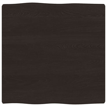 vidaXL Plateau de table 60x60x(2-4) cm Bois massif traité Bords naturels