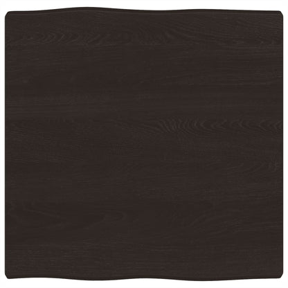 vidaXL Plateau de table 60x60x(2-4) cm Bois massif traité Bords naturels